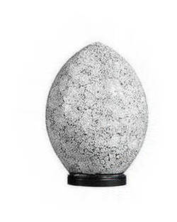 White Glass Mosaic Egg Lamp